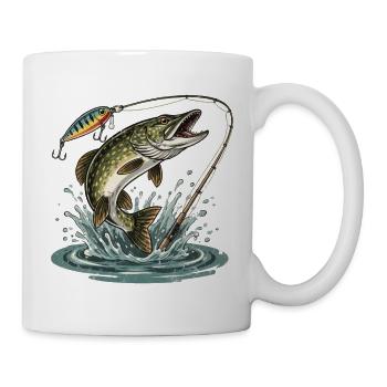 FISHING. WAIT. CATCH. - Mug - white - Right