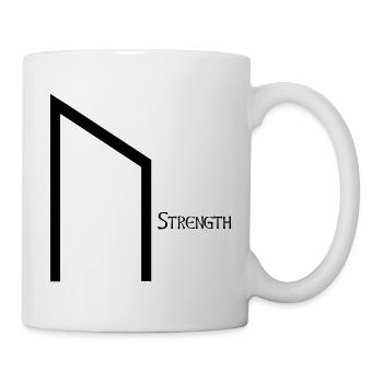 Rune Uruz avec Sens Noir – Viking Futhark - Mug blanc - blanc - Droite