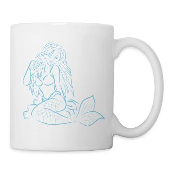 Meerjungfrau - Tasse - Weiß - Rechts