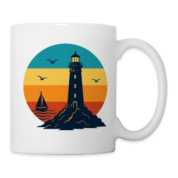 Lighthouse Design for Headlight Fans - Mug - white - Right