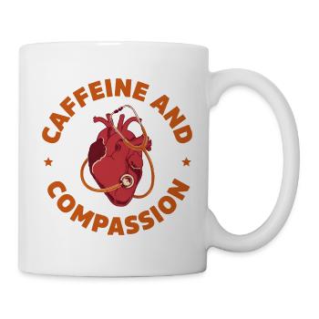 Caffeine and Compassion - Mug - white - Right