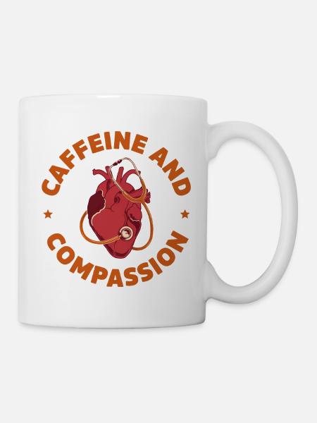 Caffeine and Compassion - Mug - white