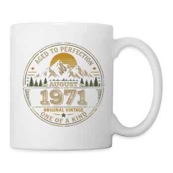 Vintage 1971 August 1971 Birthday Gift - Mug - white - Right
