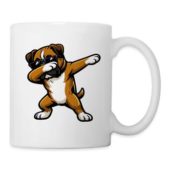 Dabbing Boxer in Comic Style - Mug - white - Right