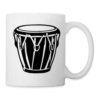 Bongo Trommel Geschenk Musiker - Tasse - Weiß - Rechts