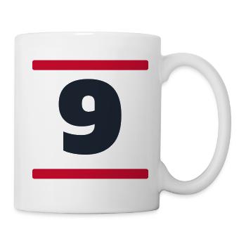 Numéro 9 - Numéro du maillot Anniversaire de l’équipe - Mug blanc - blanc - Droite
