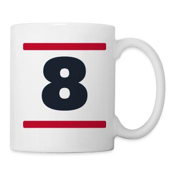 Numéro 8 - Numéro du maillot Anniversaire de l’équipe - Mug blanc - blanc - Droite