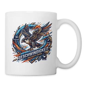 Geschwindigkeit – Ungezähmte Energie - Tasse - Weiß - Rechts