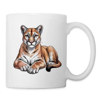 Berglöwen-Tierliebhaber Wildtiere - Tasse - Weiß - Rechts