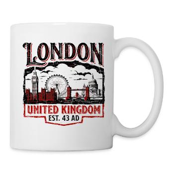 Londres, Royaume-Uni, Est. 43 ap. J.-C. - Mug blanc - blanc - Droite