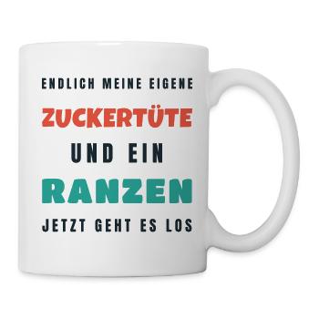 Endlich meine eigene Zuckertüte - Einschulung - Tasse - Weiß - Rechts