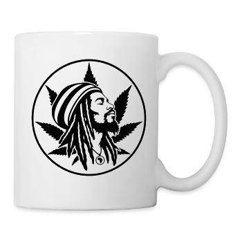 Rasta Cannabis - Tasse - Weiß - Rechts