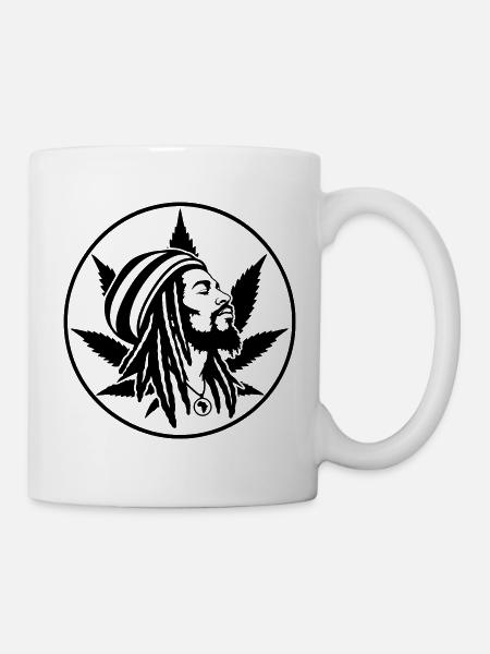 Rasta Cannabis - Tasse - Weiß