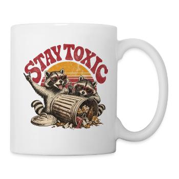 Stay Toxic Raccoon Sunset - Tasse - Weiß - Rechts