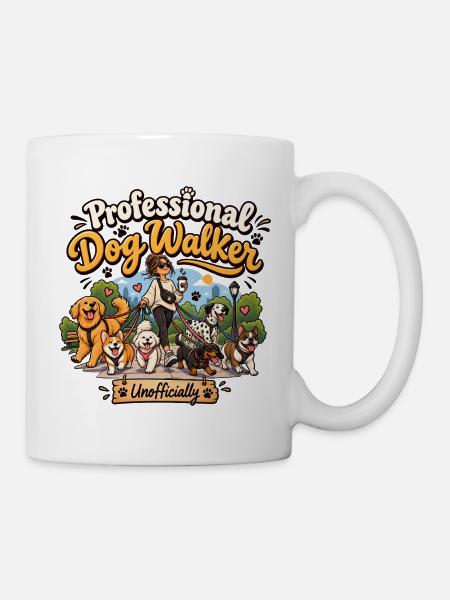 Professional dog walker - unofficially - Tasse - Weiß