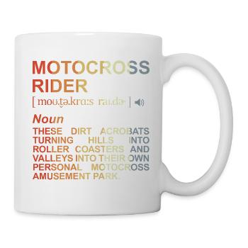 Motocross Fahrer Bedeutung - Tasse - Weiß - Rechts