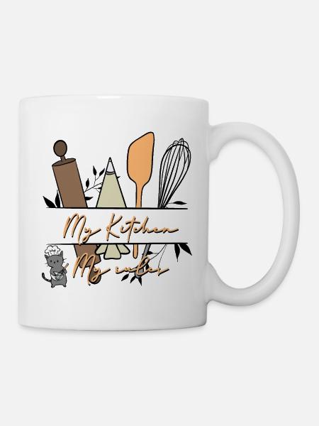 Meine Küche, Meine Regeln - Tasse - Weiß