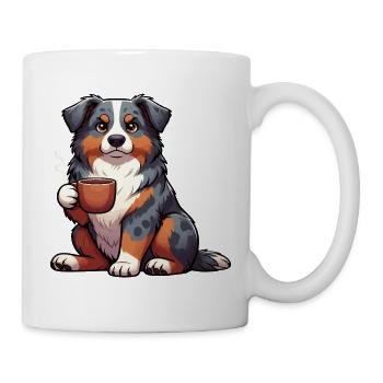 Australian Shepherd Aussie Aussiebesitzer Aussies - Tasse - Weiß - Rechts
