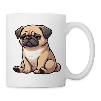 Mops Möpse Mopsbesitzer Mopsliebhaber Mopshalter - Tasse - Weiß - Rechts