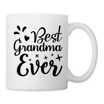 Best Grandma Ever – Liebevolles Oma Geschenk Motiv - Tasse - Weiß - Rechts