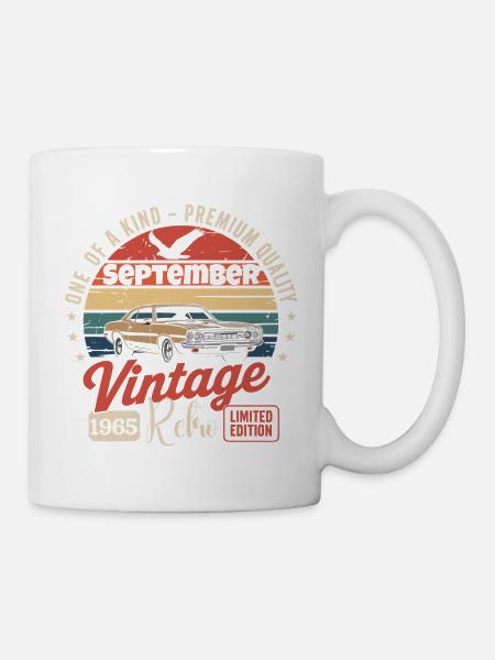 Jubiläum September 1965 Oldtimer - Tasse - Weiß