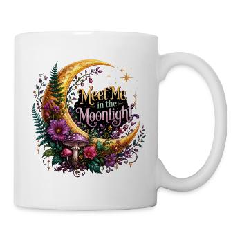 Mondlicht Treffen: Blütenzauber - Tasse - Weiß - Rechts