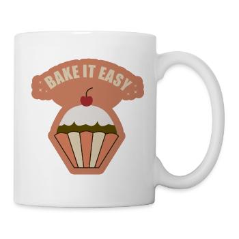 Bake It Easy Retro Cupcake Terracotta Edition - Tasse - Weiß - Rechts