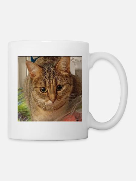 Schnurrbarter Tigertiger im sanften Licht - Tasse - Weiß