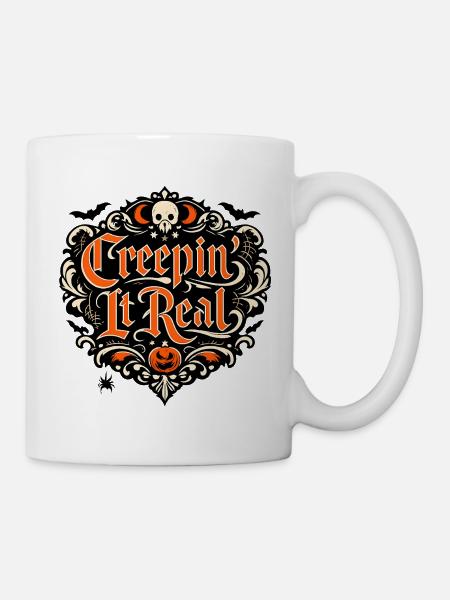 Halloween Totenkopf Ornament-Stil - Tasse - Weiß