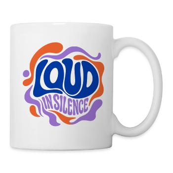 Loud in Silence Retro Psychedelia - Tasse - Weiß - Rechts