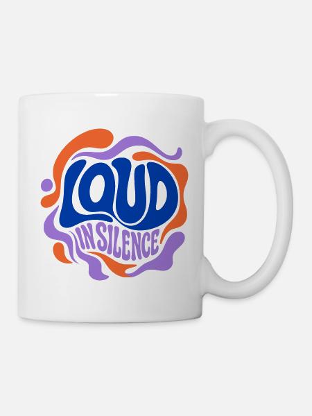 Loud in Silence Retro Psychedelia - Tasse - Weiß