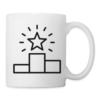 Achievement Award: Podiumslinie-Symbol - Tasse - Weiß - Rechts