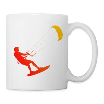 Die Wassersportler und Kitesurfing passen zusammen - Tasse - Weiß - Rechts