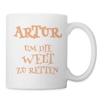 Retter Artur - Tasse - Weiß - Rechts