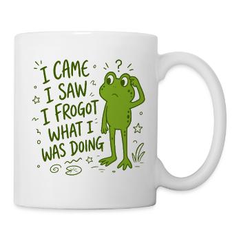 Frosch - I came I saw I frogot what i was doing - Tasse - Weiß - Rechts