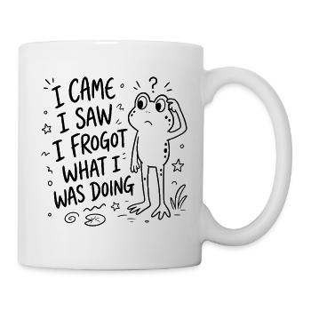 Frosch - I came I saw I frogot what i was doing - Tasse - Weiß - Rechts