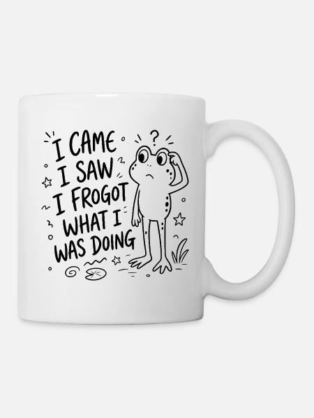 Frosch - I came I saw I frogot what i was doing - Tasse - Weiß