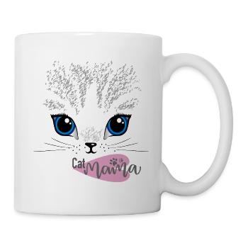 Katzen Mama  - Tasse - Weiß - Rechts