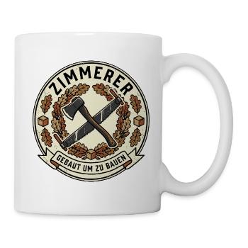 Zimmerer Zunftzeichen - Tasse - Weiß - Rechts
