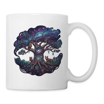 Sternenbaum der Uhrwerkwelt - Tasse - Weiß - Rechts