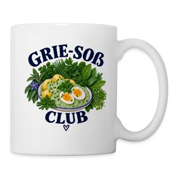 Grie Soß Club – Hessische Grüne Soße Liebe - Tasse - Weiß - Rechts