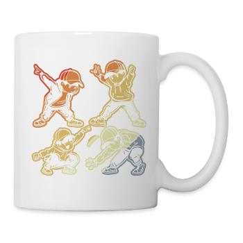 Cartoon B-Boy - Tasse - Weiß - Rechts