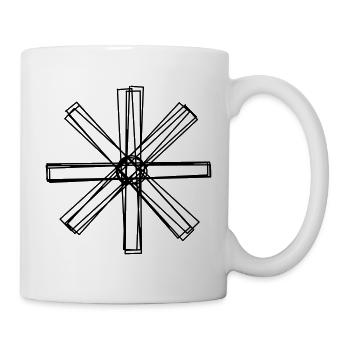 Strohstern handgezeichnet - Tasse - Weiß - Rechts