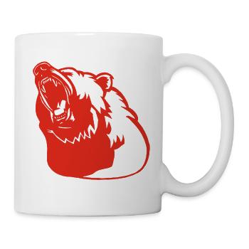 Das Erwachen des roten Bären - Tasse - Weiß - Rechts