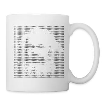 Karl Marx ASCII Porträtkunst - Tasse - Weiß - Rechts