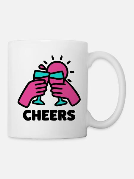 Cheers Glaeser Sonne Logo - Tasse - Weiß