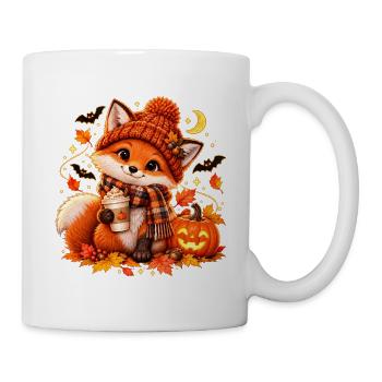 Halloween Herbstfuchs - Tasse - Weiß - Rechts