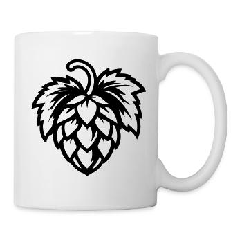 Hopfen Gerste Symbol - Tasse - Weiß - Rechts