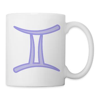 Zwillinge Tierkreiszeichen Symbol Pastel Lila - Tasse - Weiß - Rechts