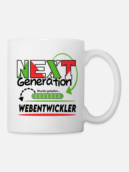 Webentwickler Next Generation Beruf Arbeit Mann - Tasse - Weiß
